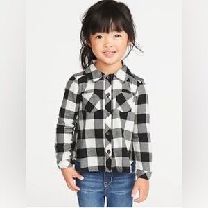 Cat & Jack Black and White Plaid Kids Shirt